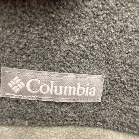 Columbia 1/4 Snap Fleece Pullover Jacket Womens Size M Gray Pink Trim Sweatshirt - Picture 5 of 12